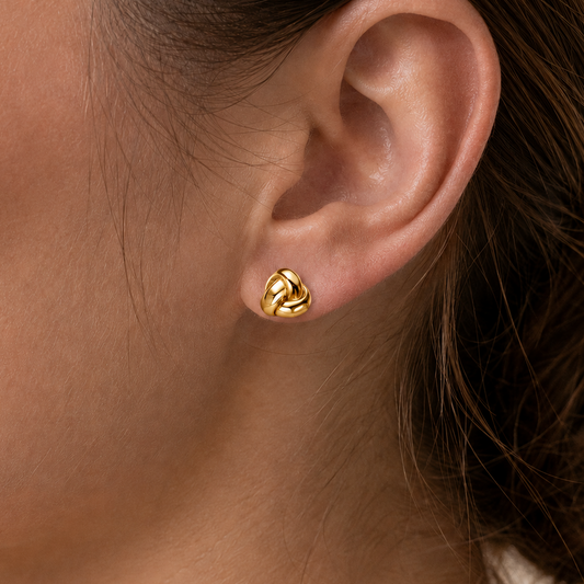Earrings "Golden Knot"