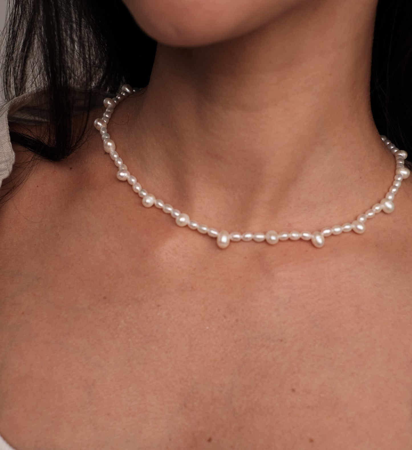 Natural pearl necklace Anitella