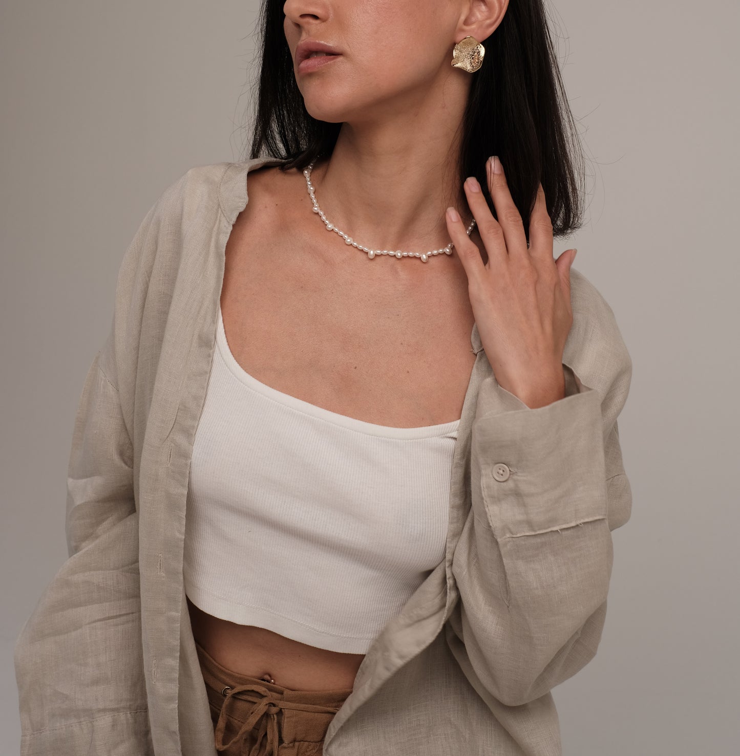 Natural pearl necklace Anitella