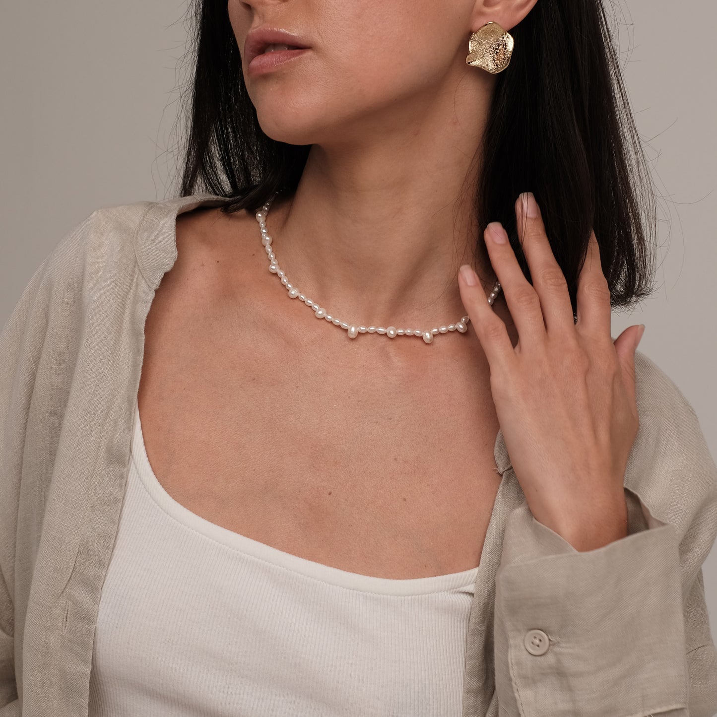 Natural pearl necklace Anitella