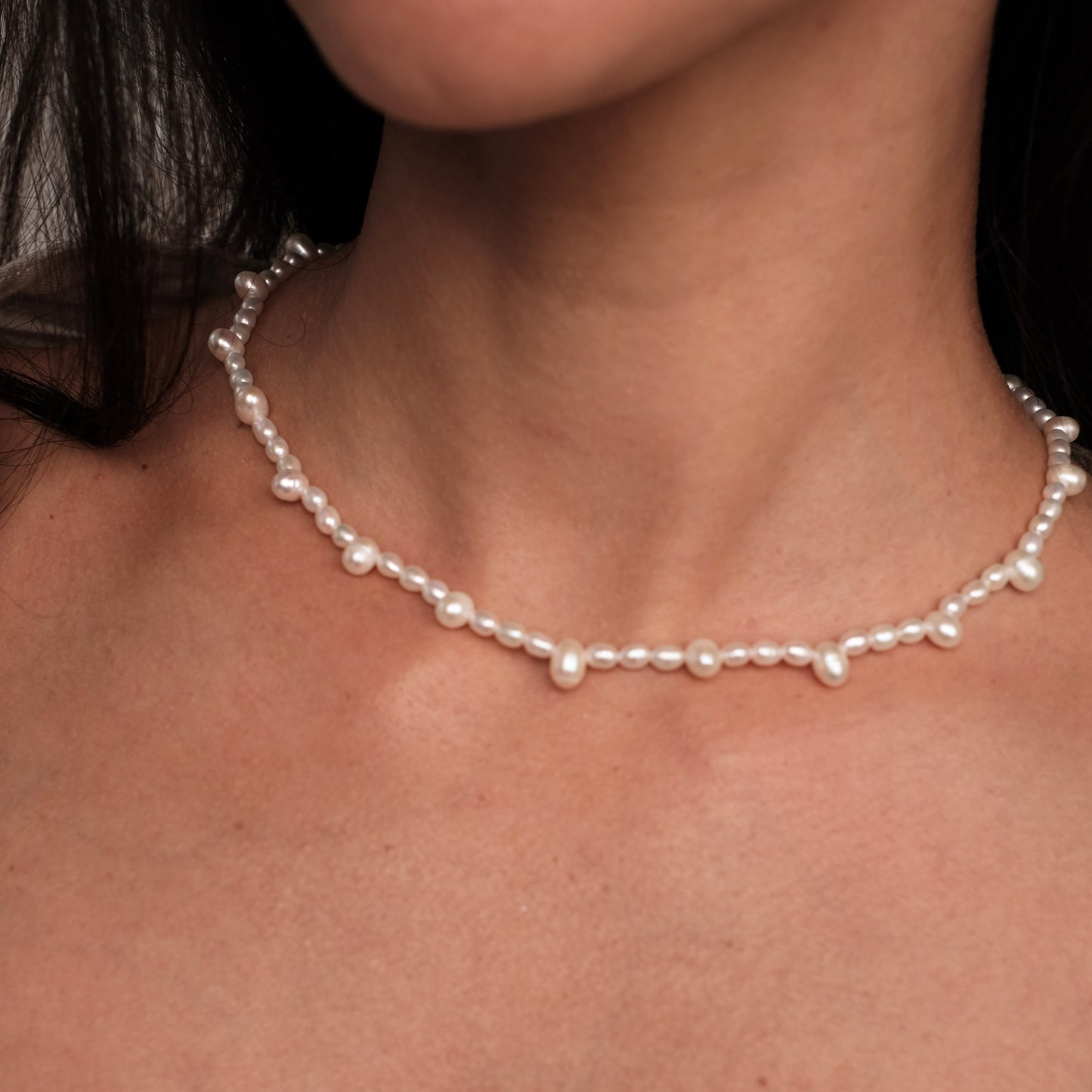 Natural pearl necklace Anitella