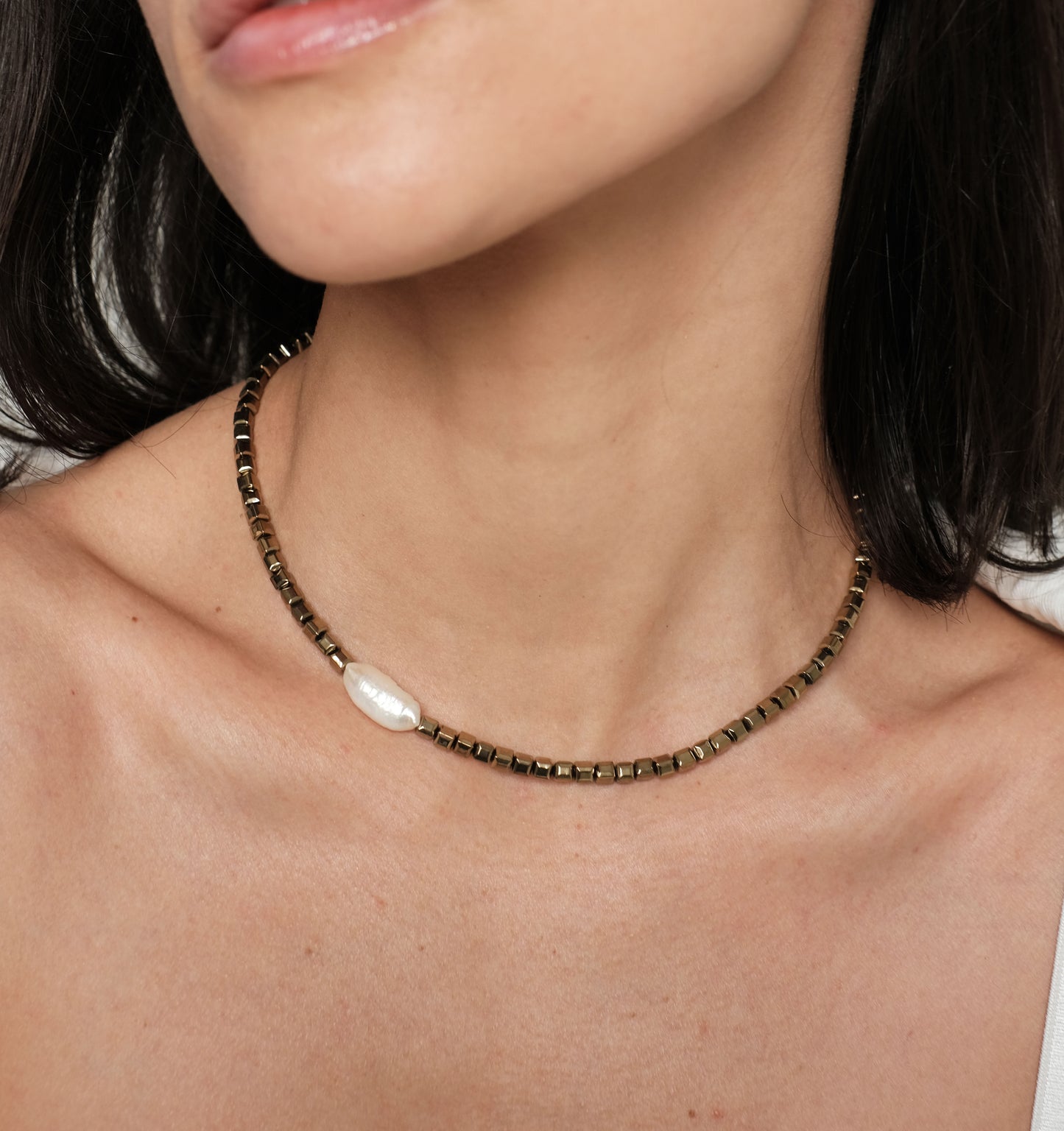 Hematite necklace "Baroque"