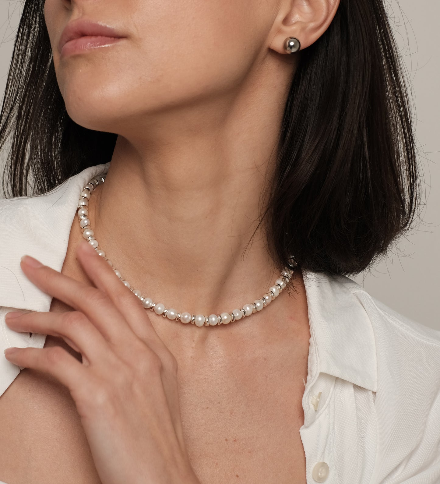 Earrings "Bubble silver"