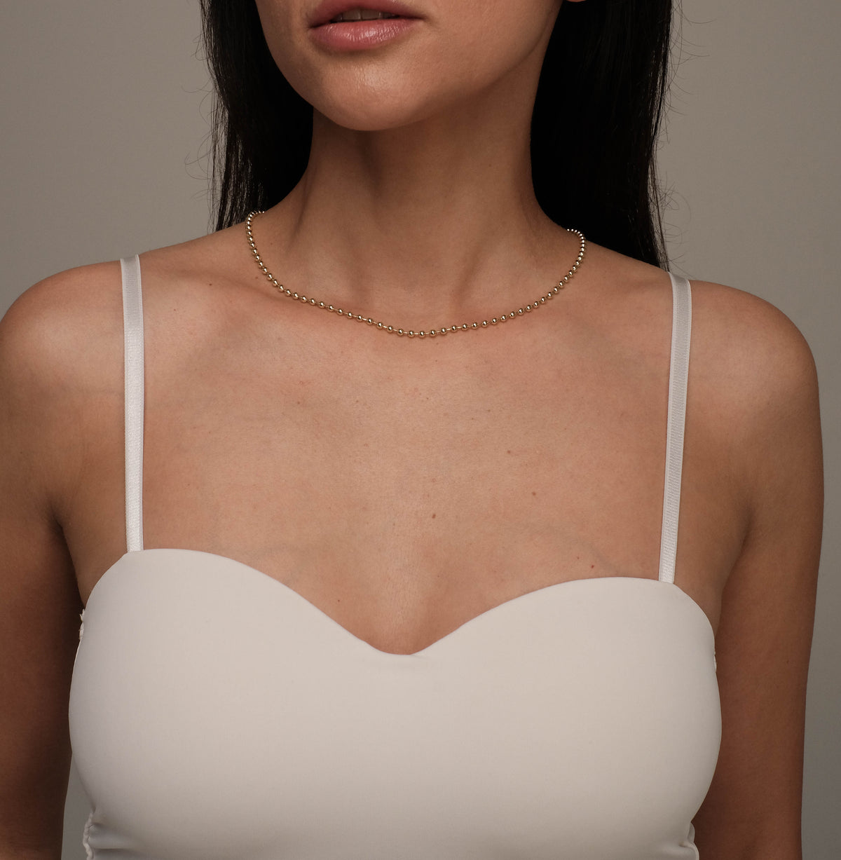 Gold plated necklace "Bubbles"