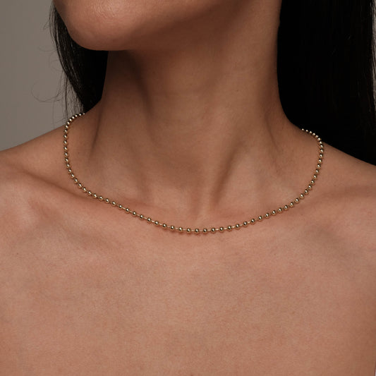 Gold plated necklace "Bubbles"