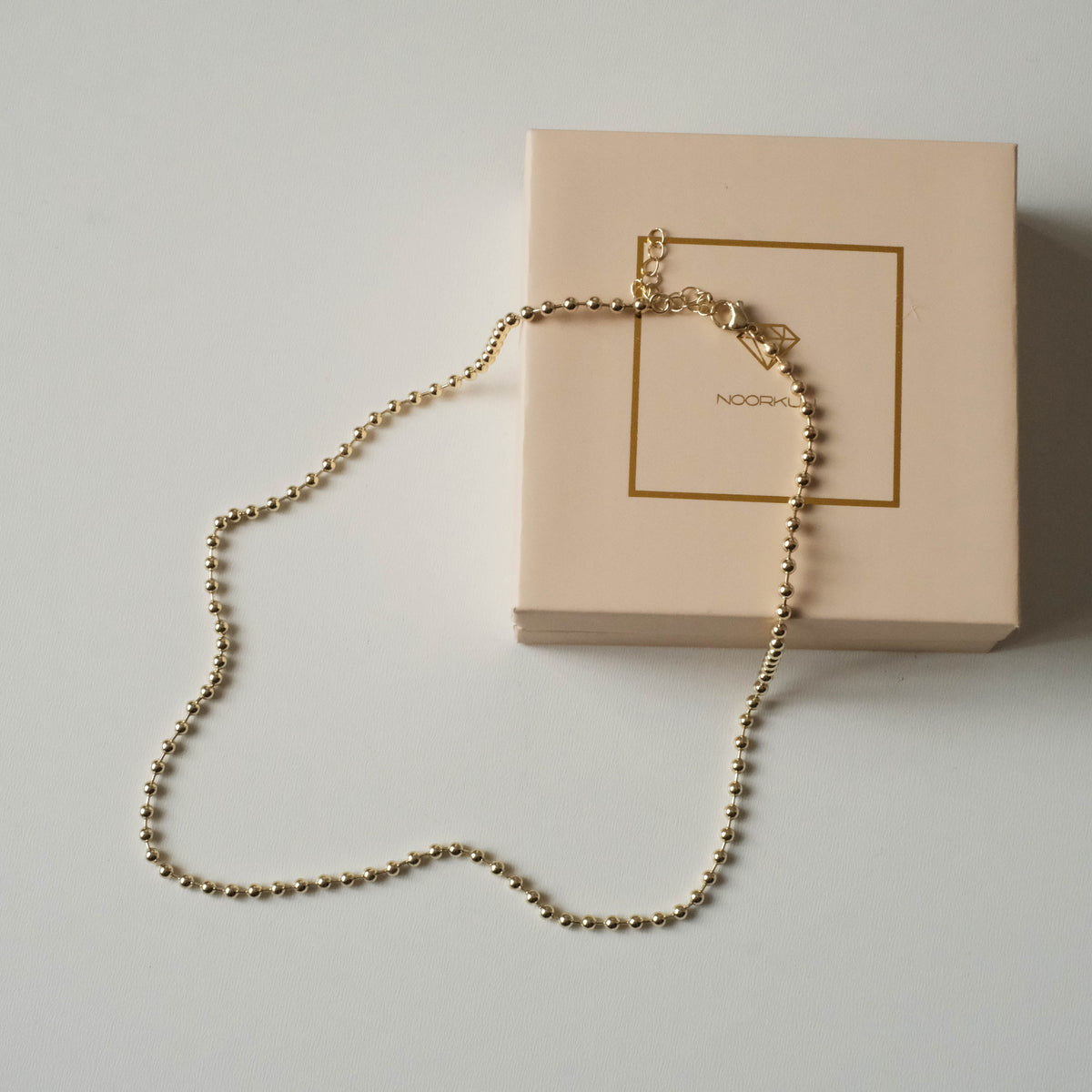 Gold plated necklace "Bubbles"