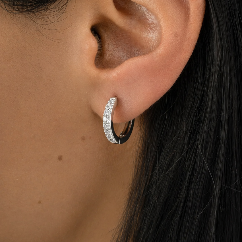 Kõrvarõngad  "Hoops with crystals"