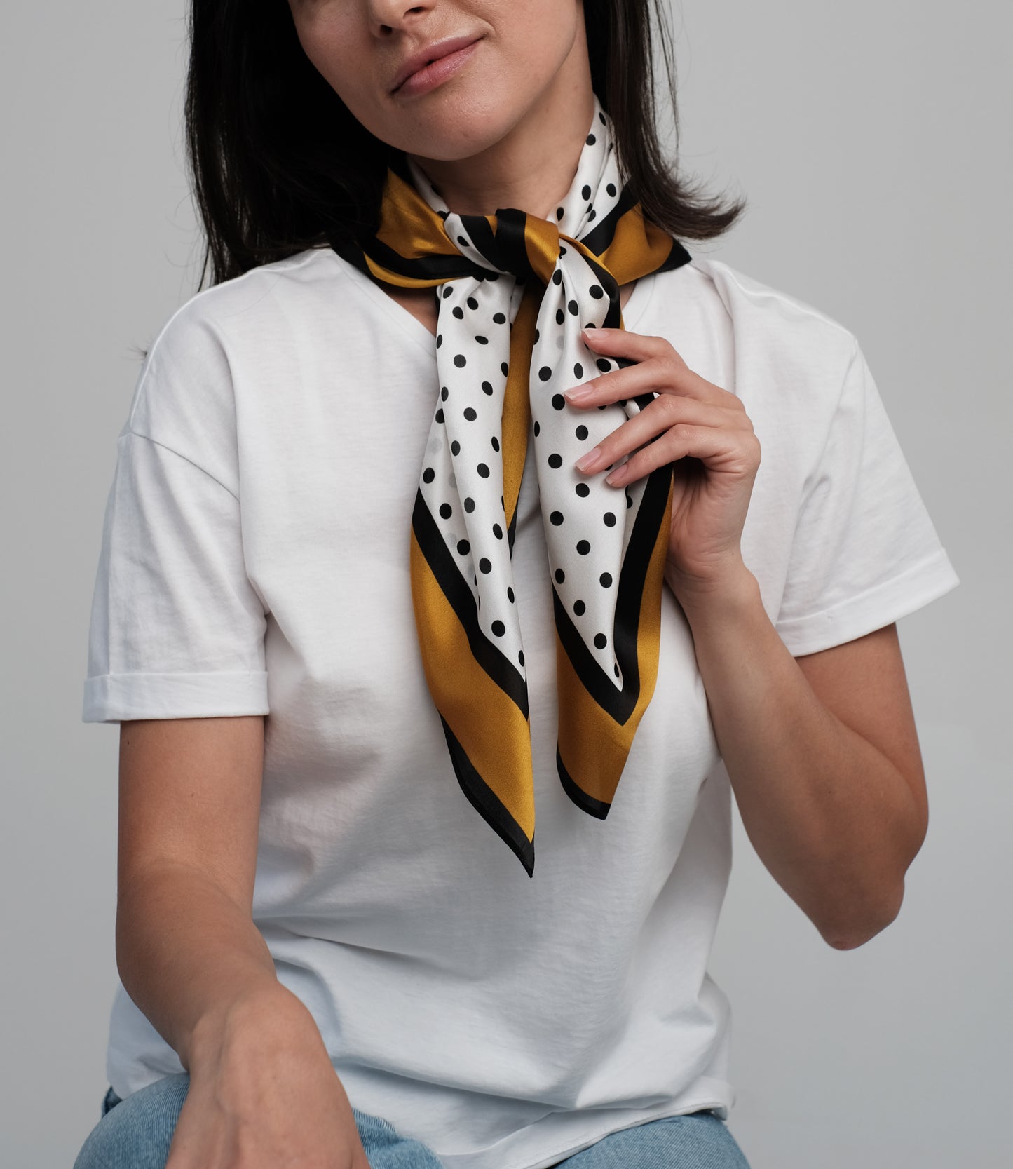 100% silk scarf "Dot"