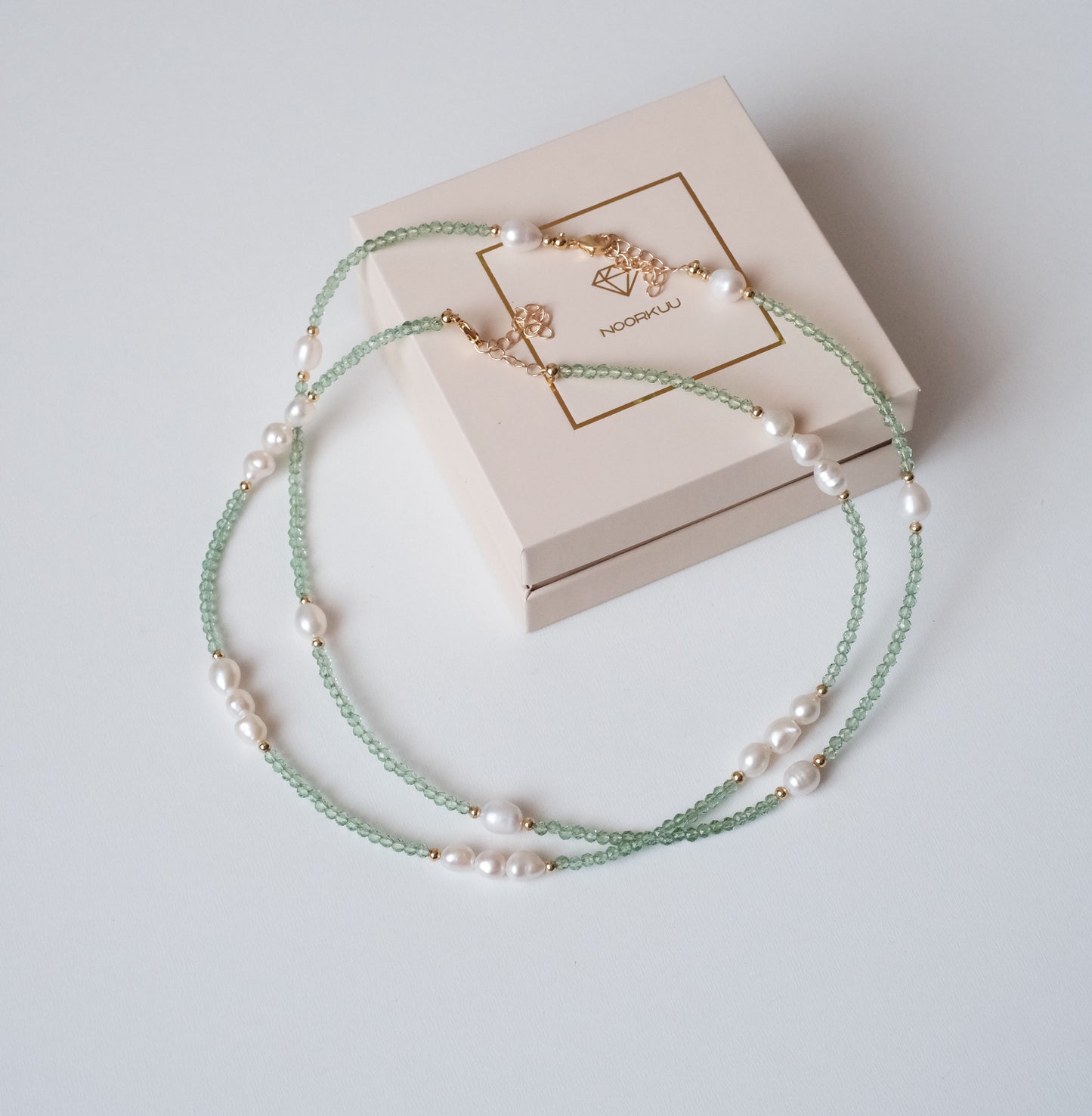 Two-necklace set with crystals