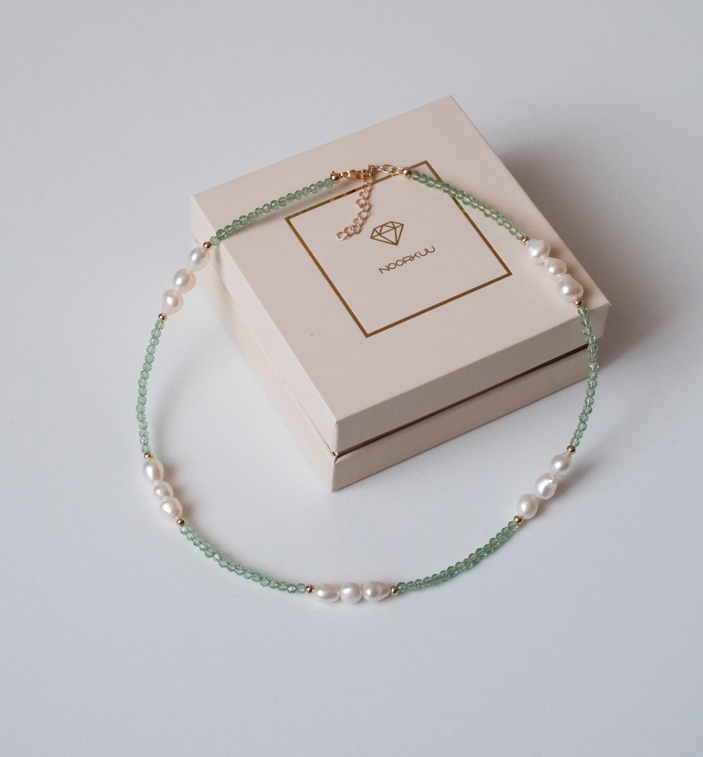 Two-necklace set with crystals