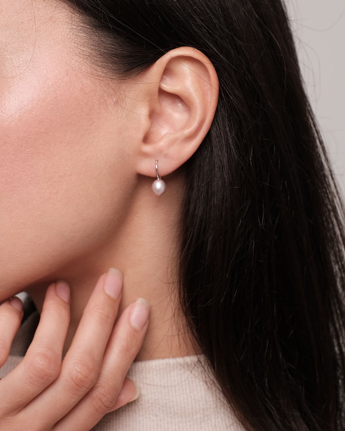 925 sterling silver earrings with natural pearls