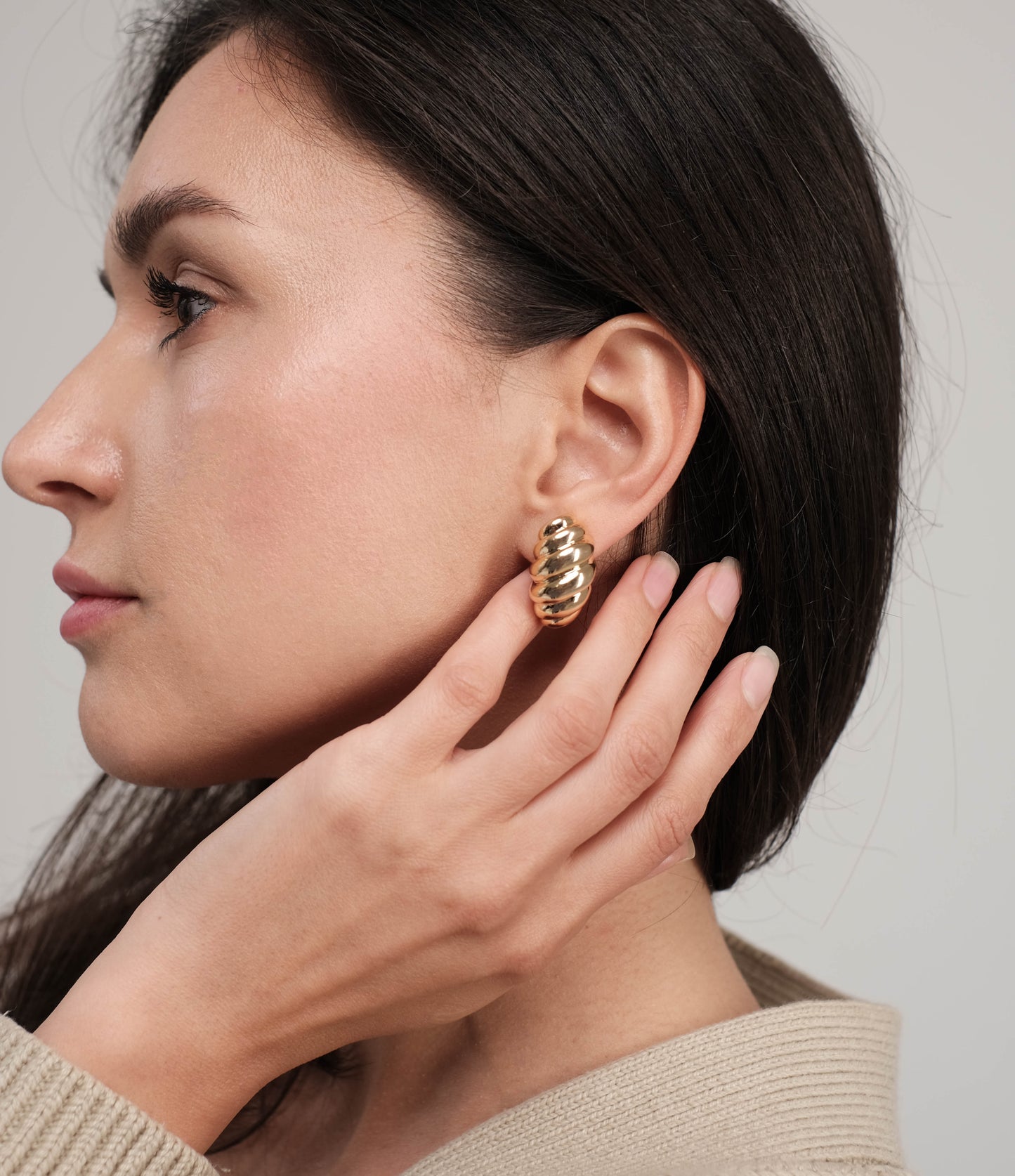 Earrings "Croissant"