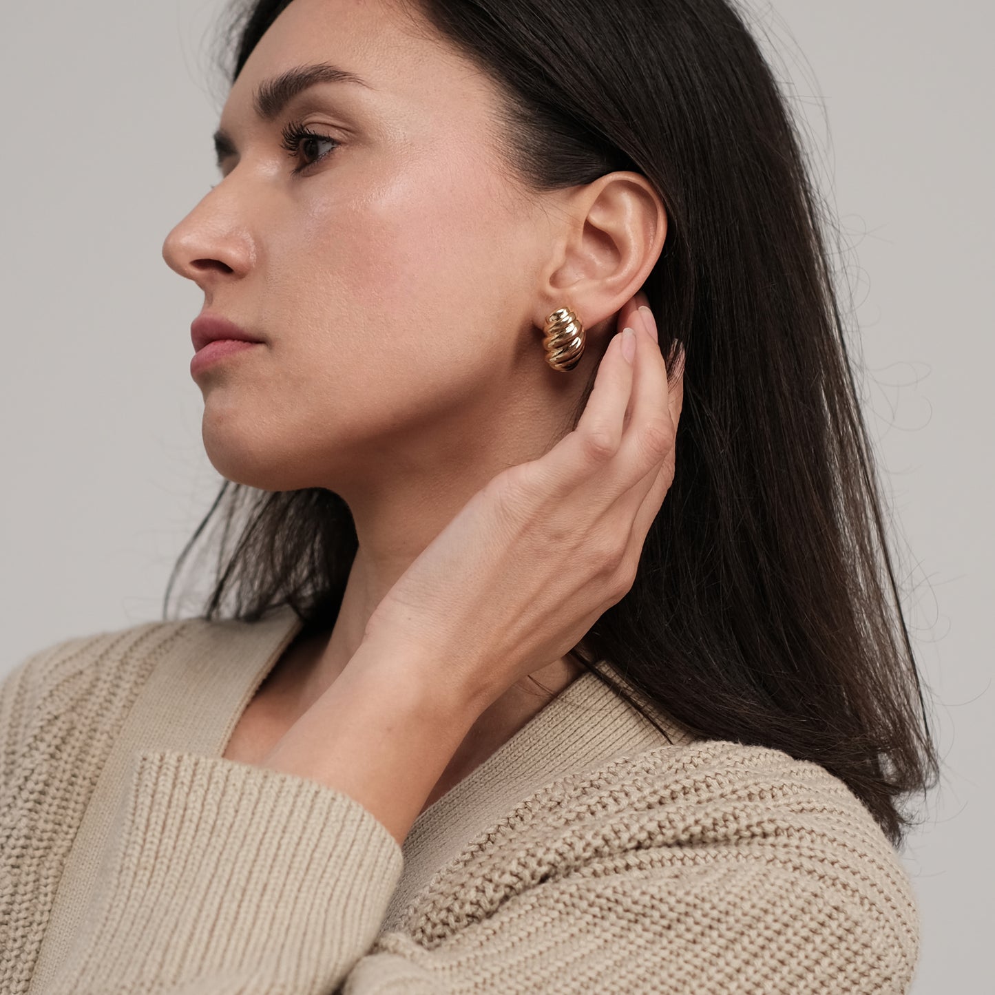 Earrings "Croissant"