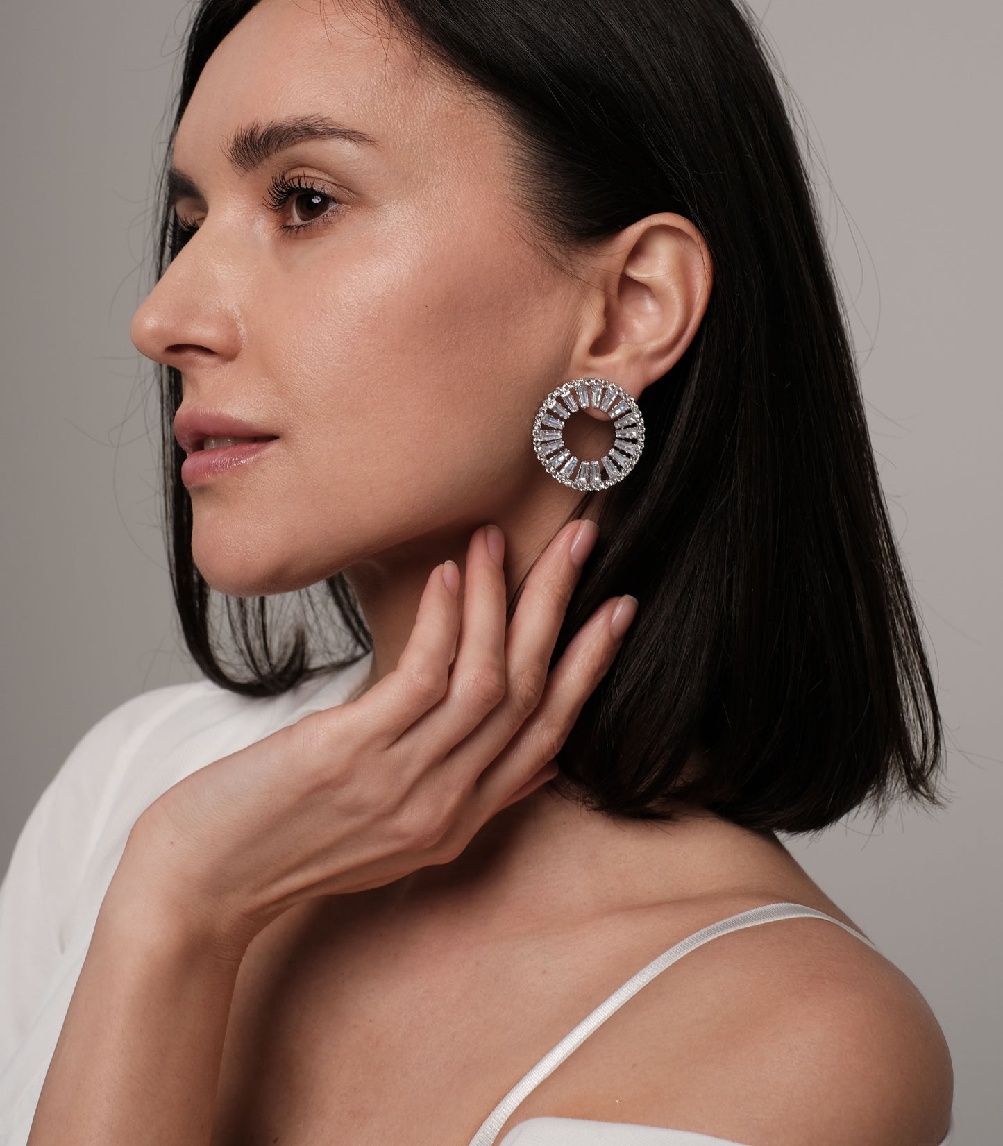 Earrings "Festive silver"