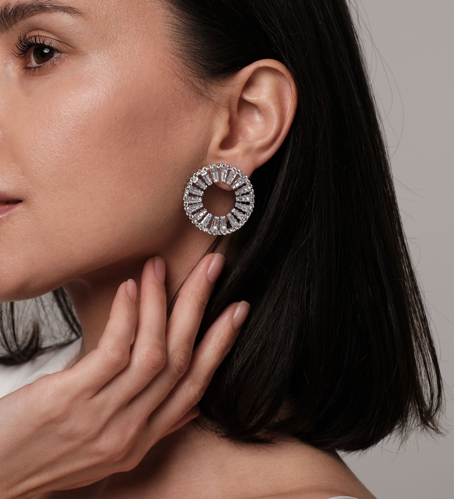 Earrings "Festive silver"