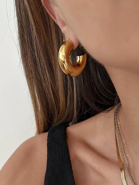 Kõrvarõngad "Bold hoops golden"