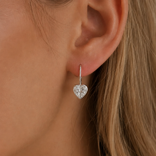 Sterling silver earrings "Heart"