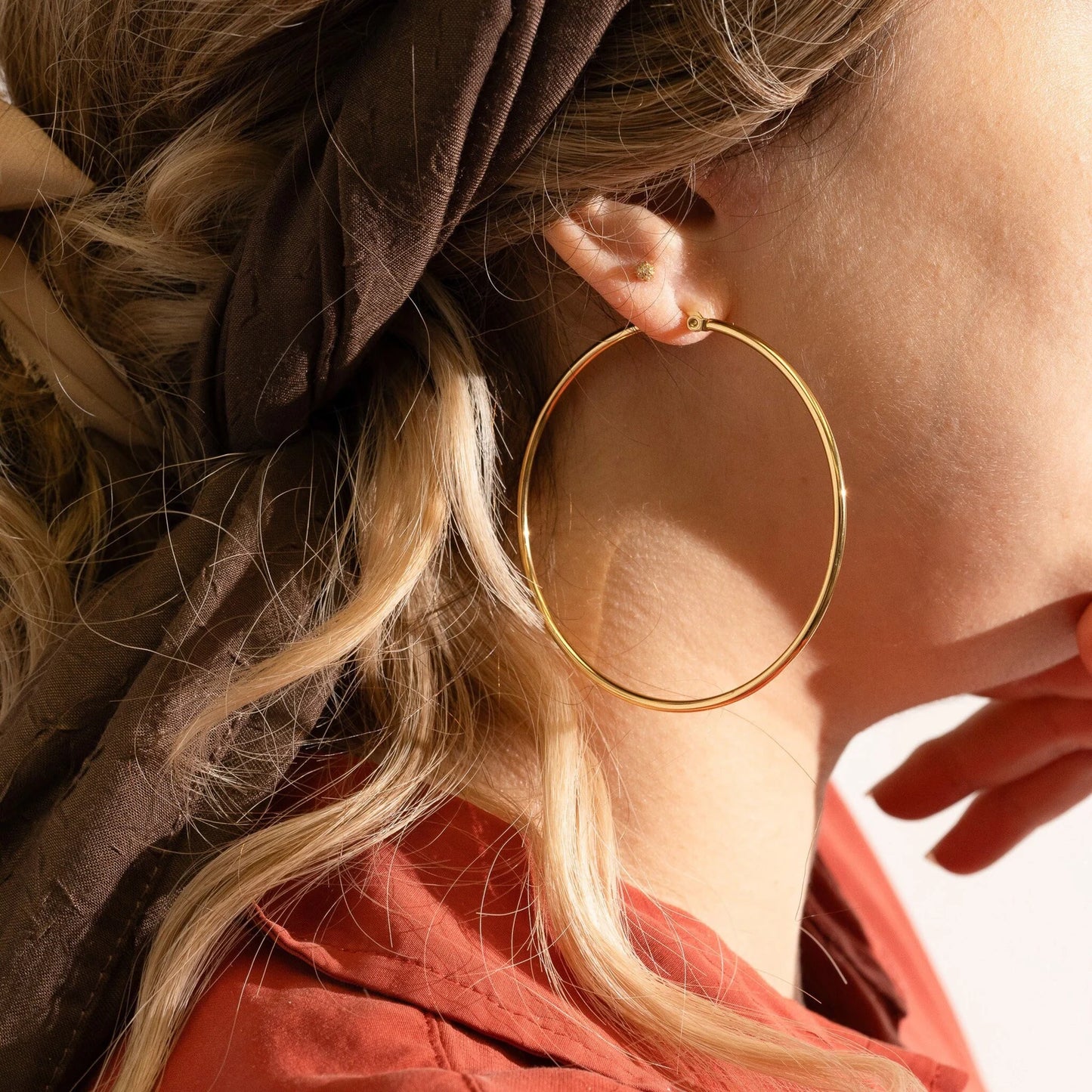 Auskari "7cm hoops"