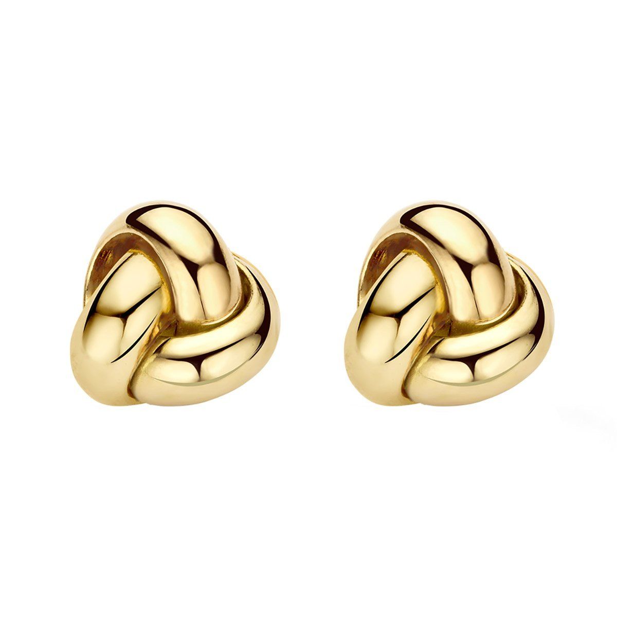 925 prabos sidabro auskarai "Golden Knot"
