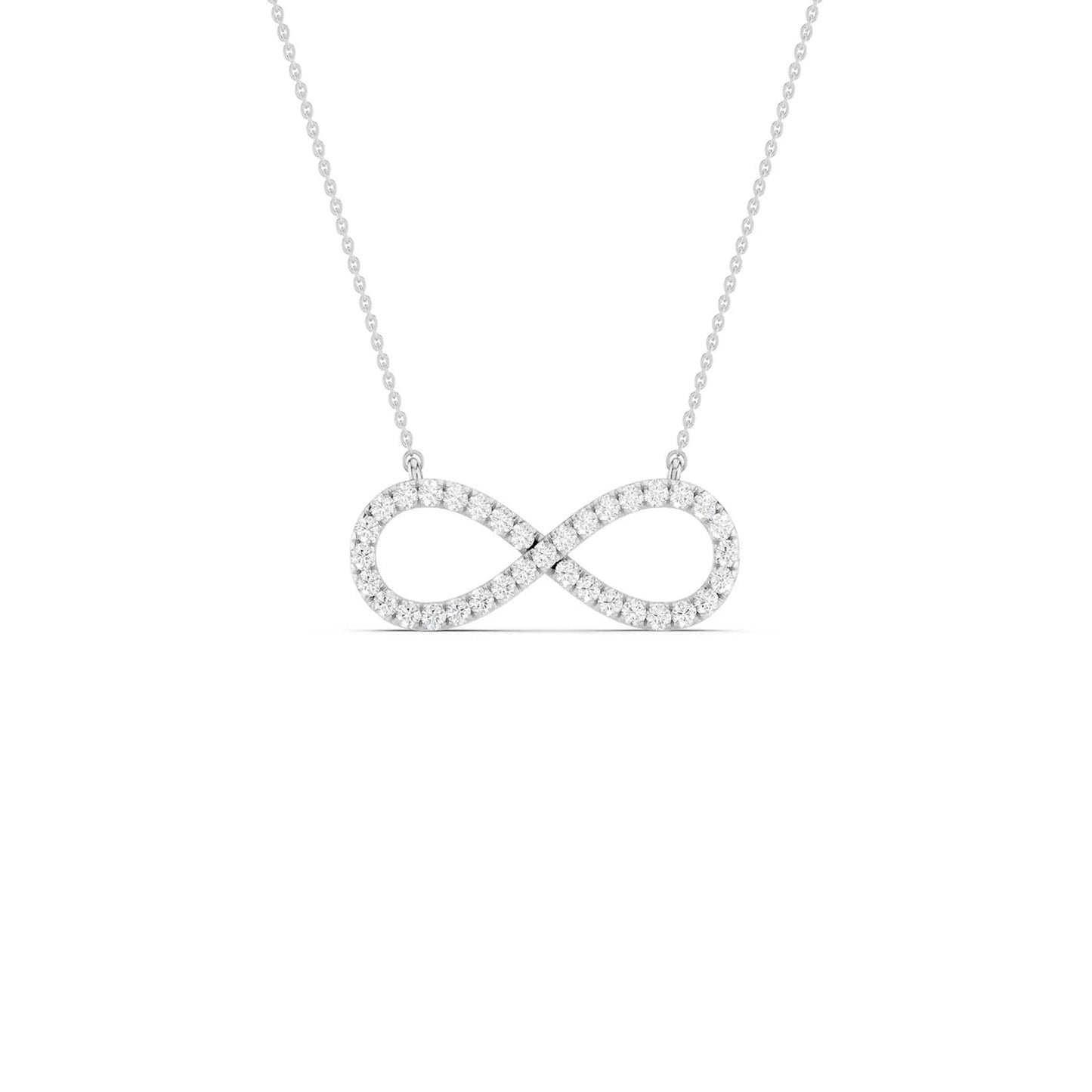 Silver plated necklace "Infinity"