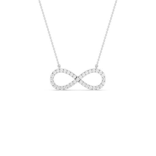 Silver plated necklace "Infinity"