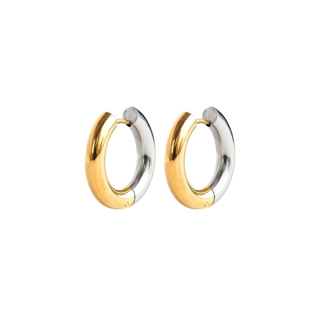 Auskari "Gold/silver hoops"