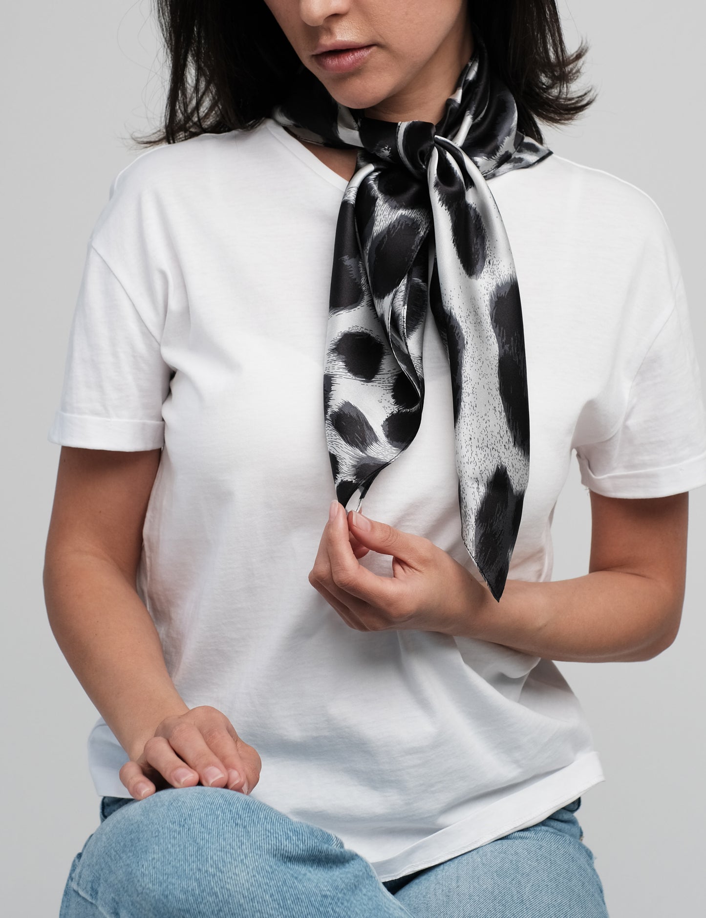 100% silk scarf "Leopard"