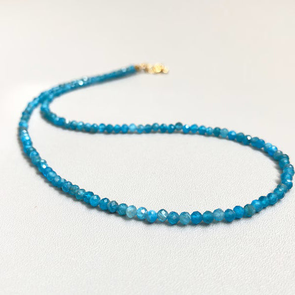 Apatite necklace, 2-3mm