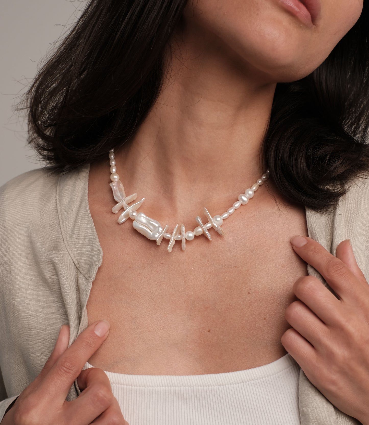Natural pearl necklace Luina