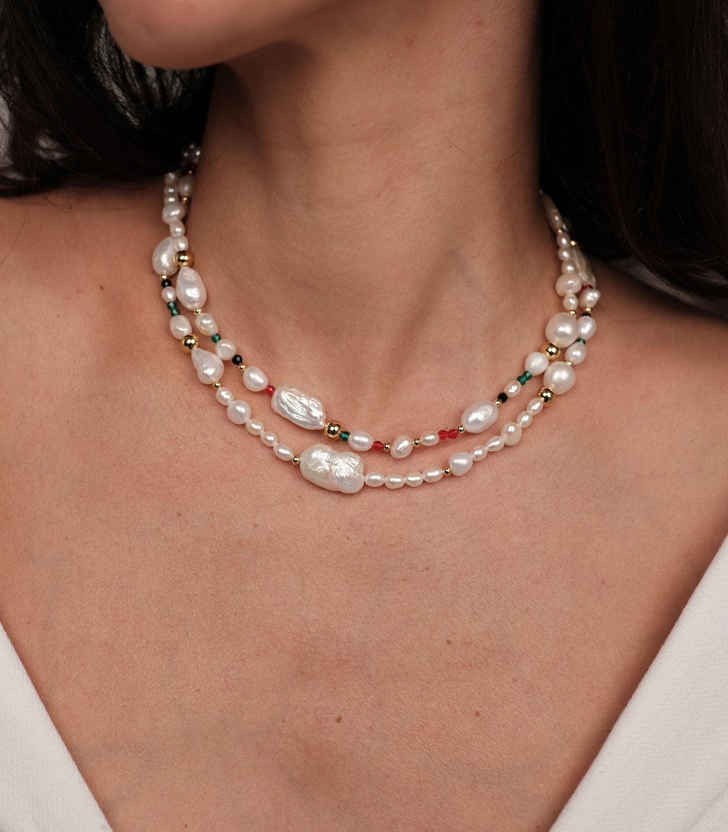 Natural pearl necklace "Longysh"