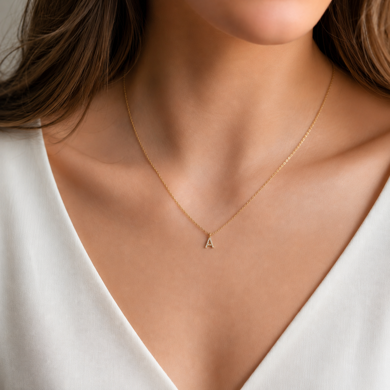 Gold plated chain with your letter