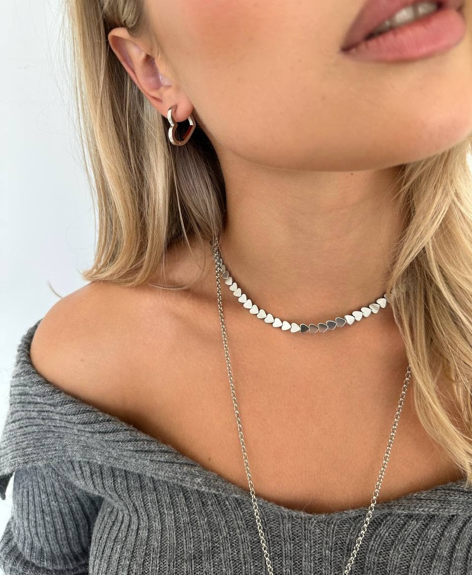 Hematite necklace Heart