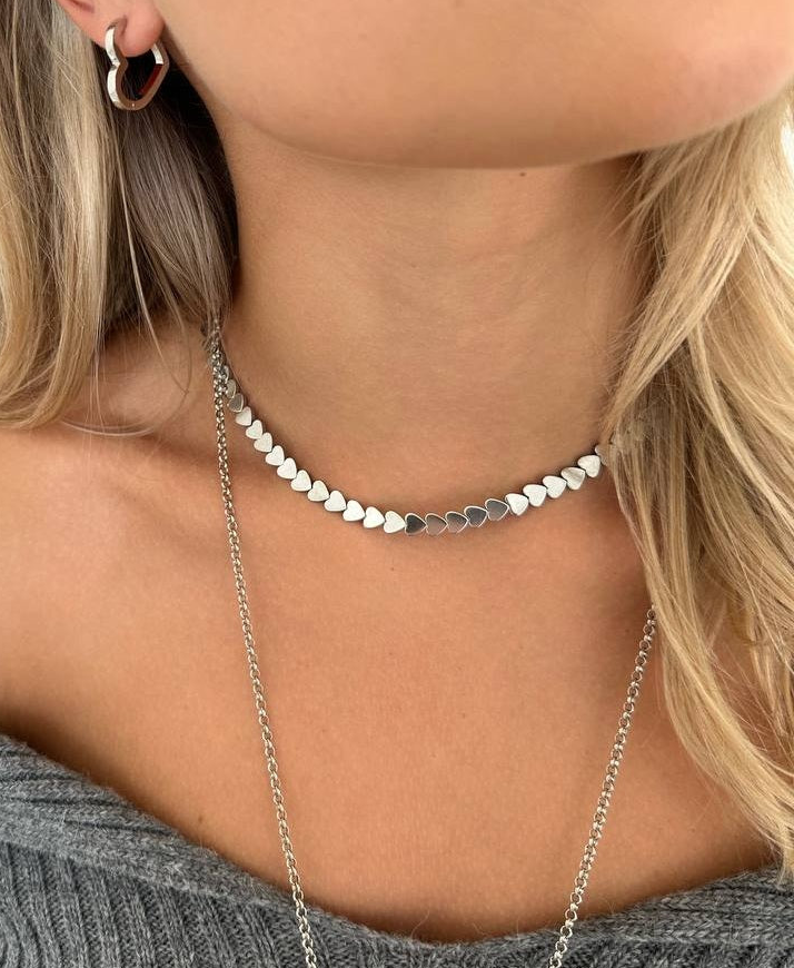 Hematite necklace Heart