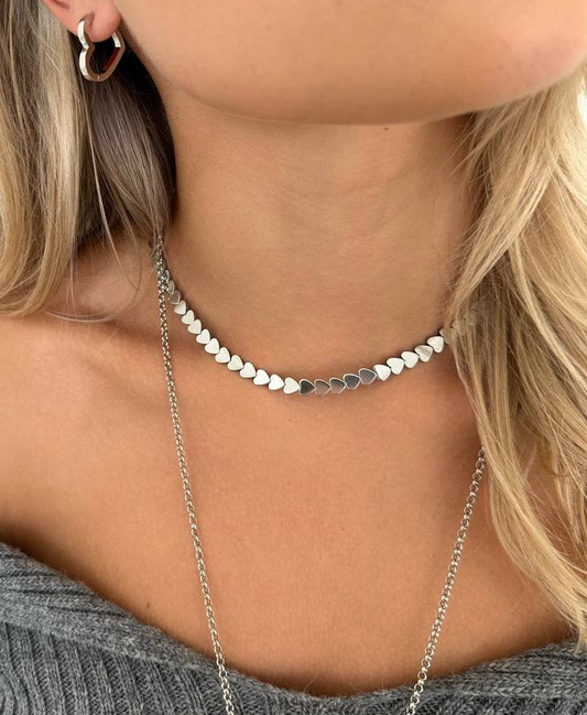 Hematite necklace Heart