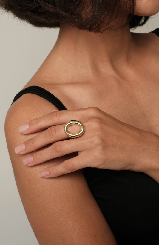 Gold plated ring