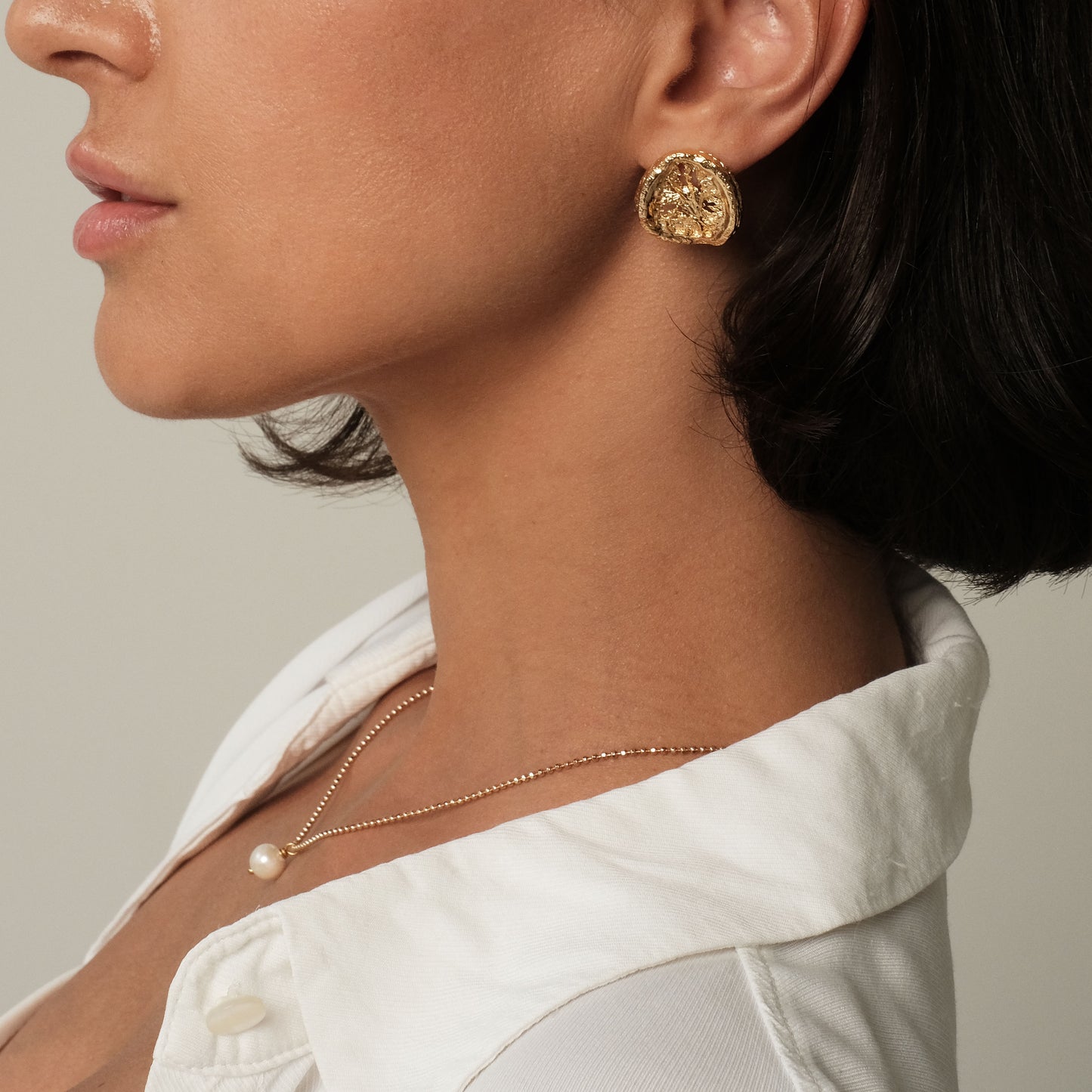 Earrings "Golden coin"