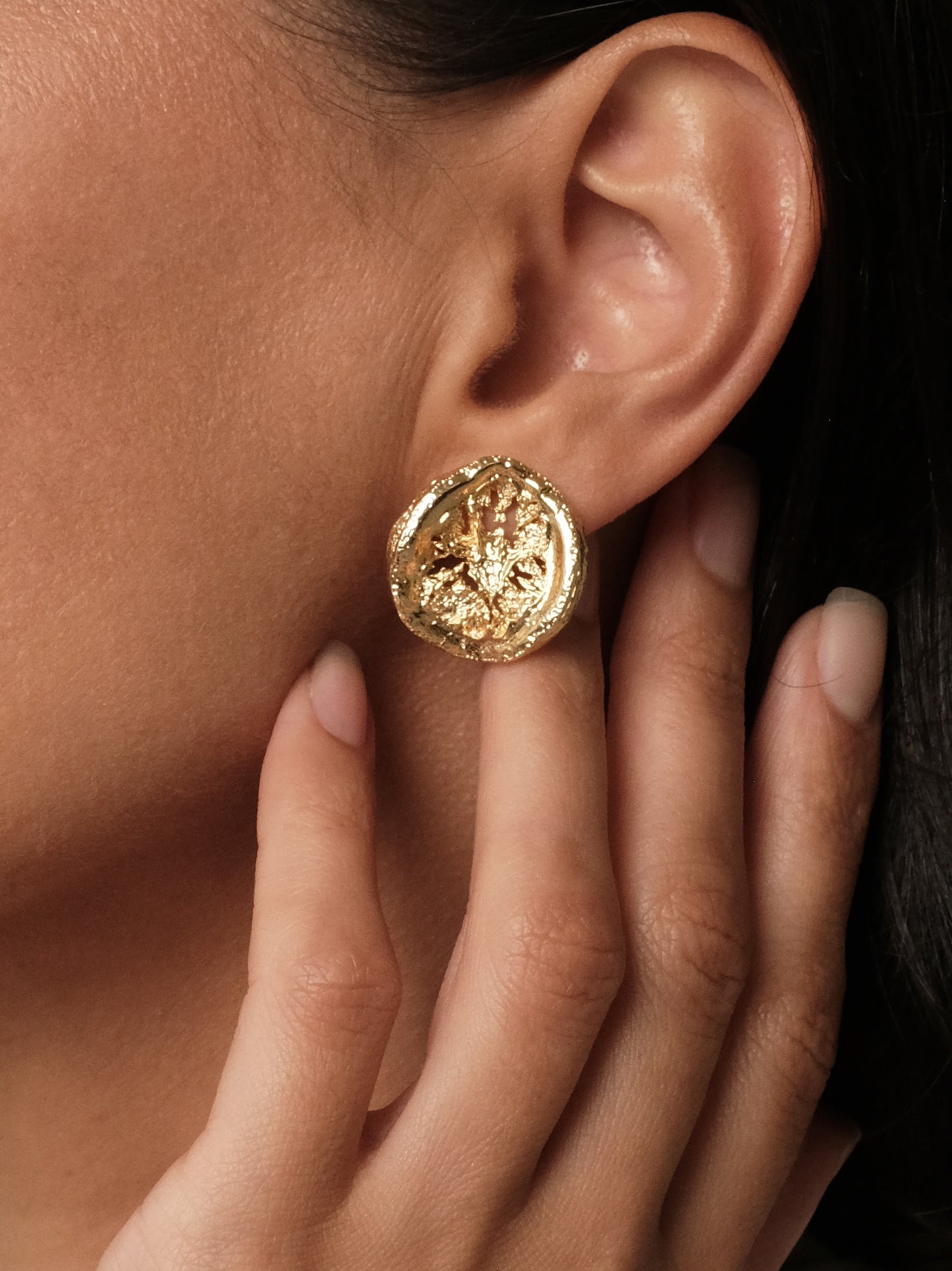 Earrings "Golden coin"