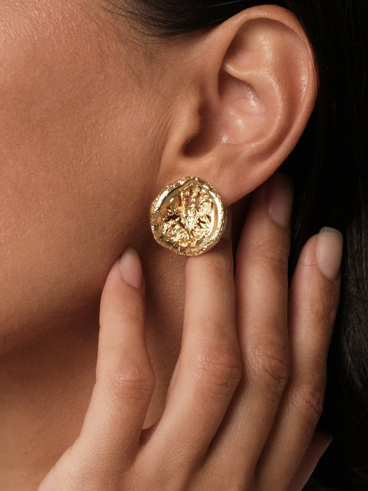 Earrings "Golden coin"