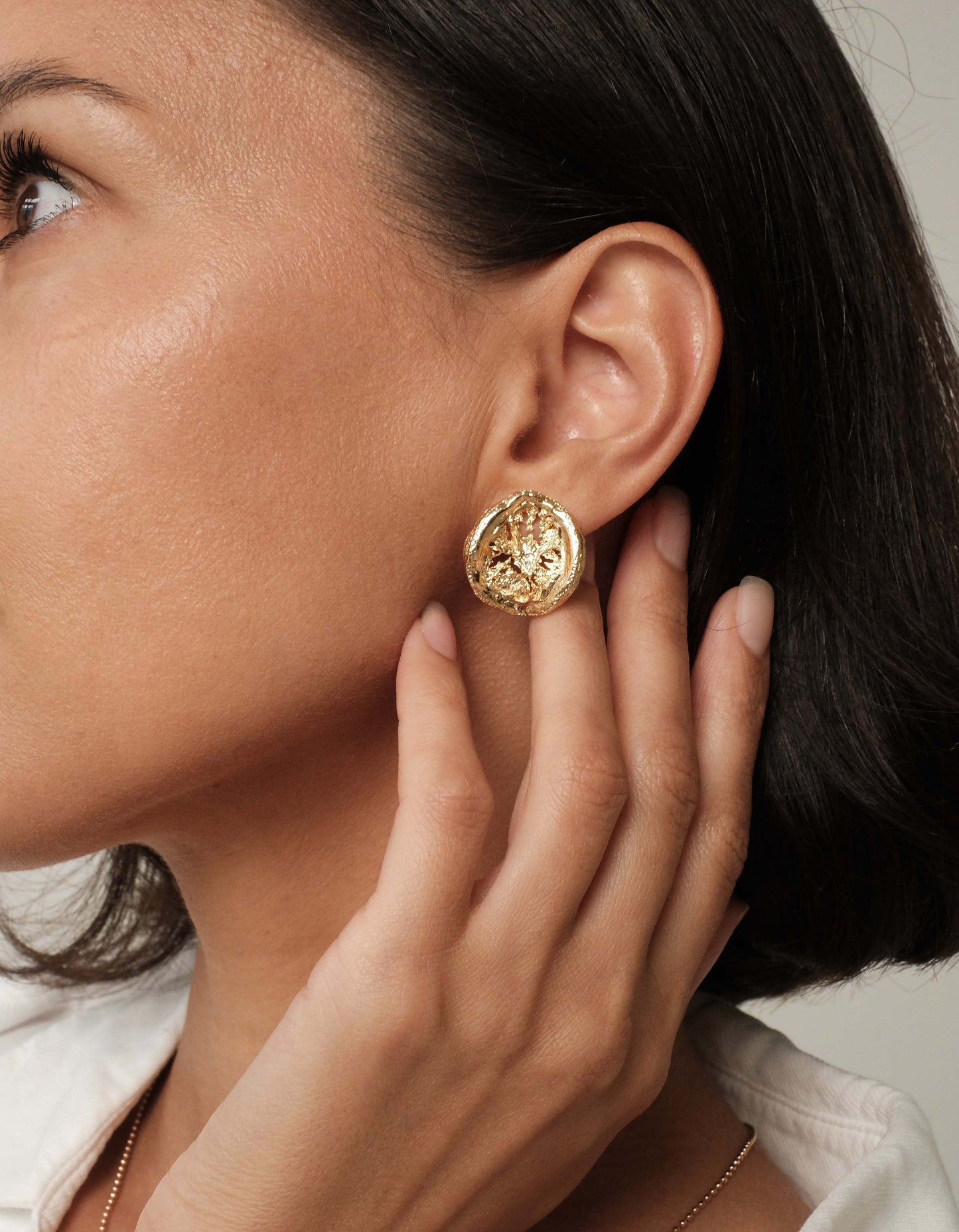 Earrings "Golden coin"