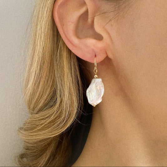 925 sterling silver earrings with natural pearls