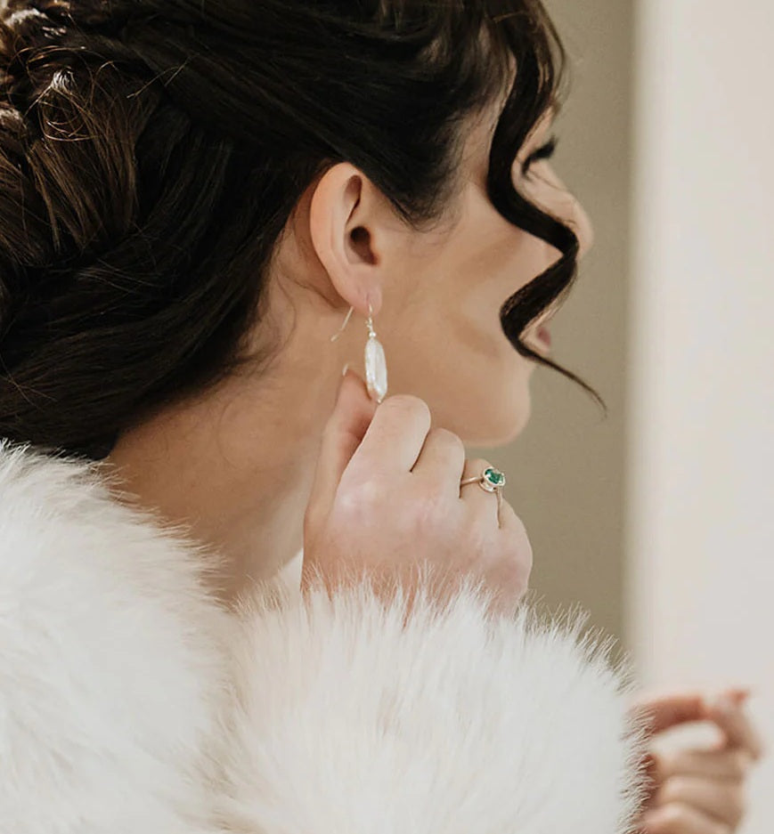 925 sudraba auskari ar dabīgām pērlēm