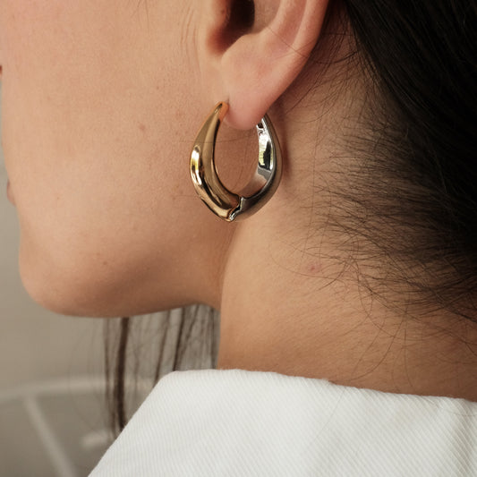 Earrings "Gold/silver drops 2"
