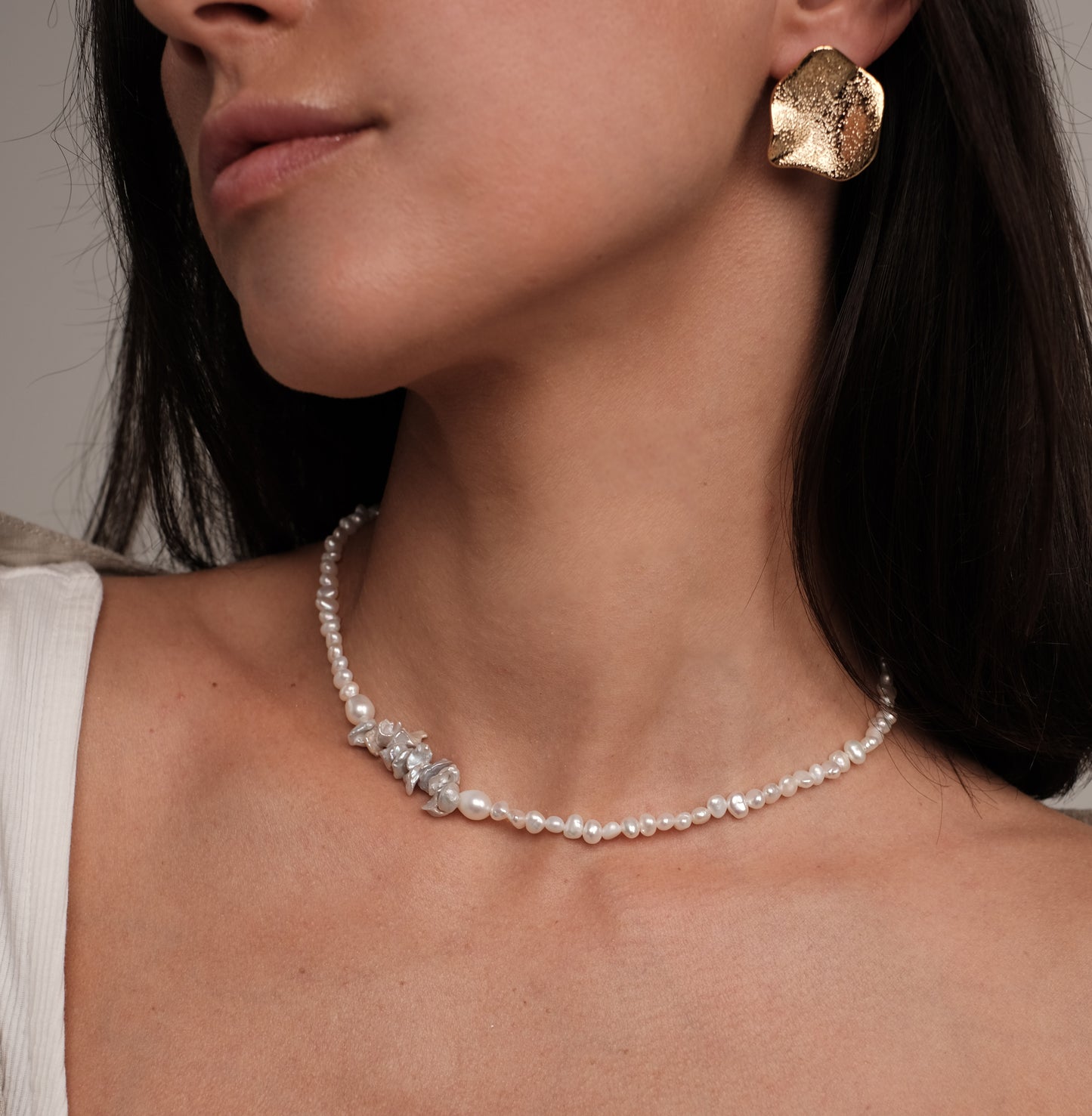 Natural pearl necklace Karoline