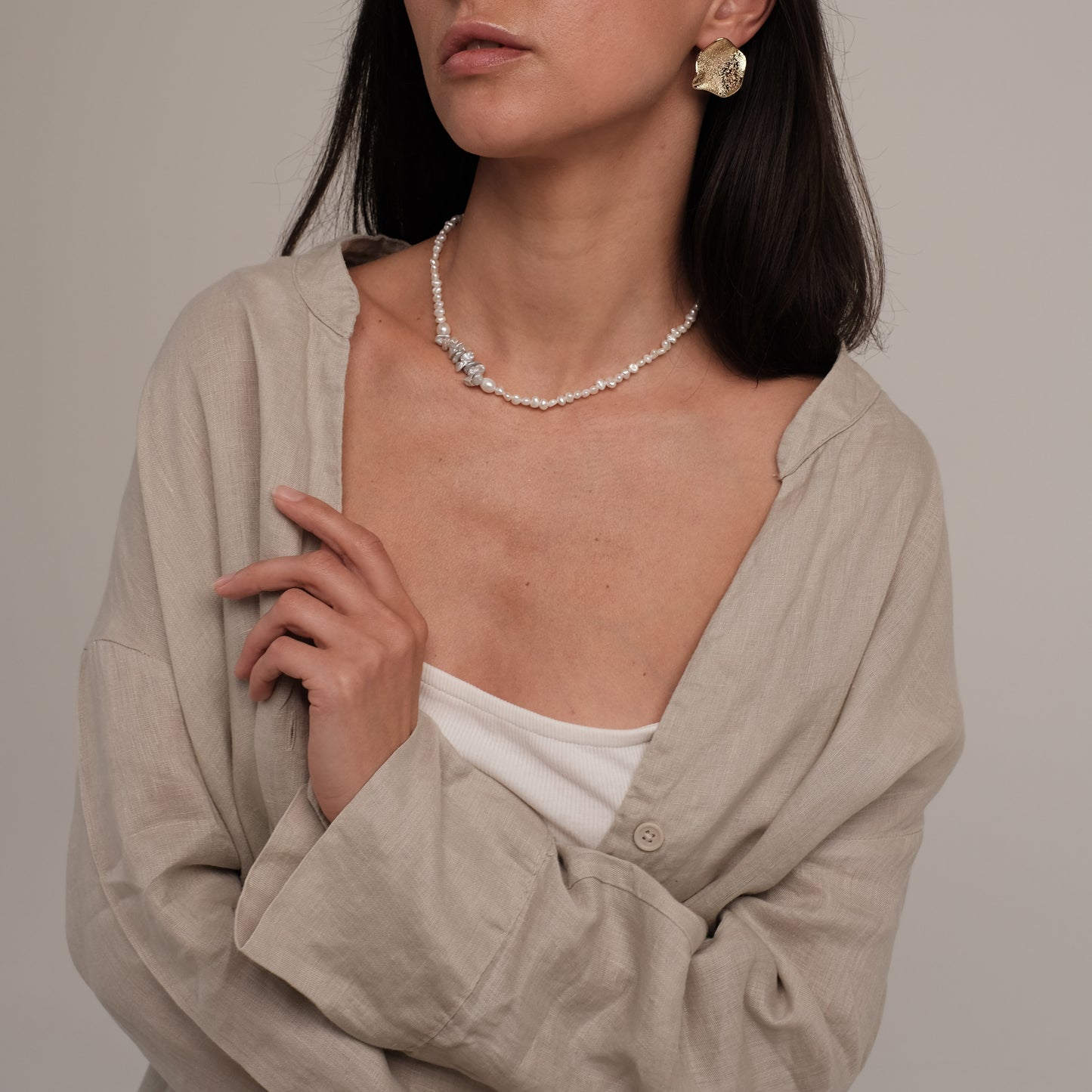 Natural pearl necklace Karoline