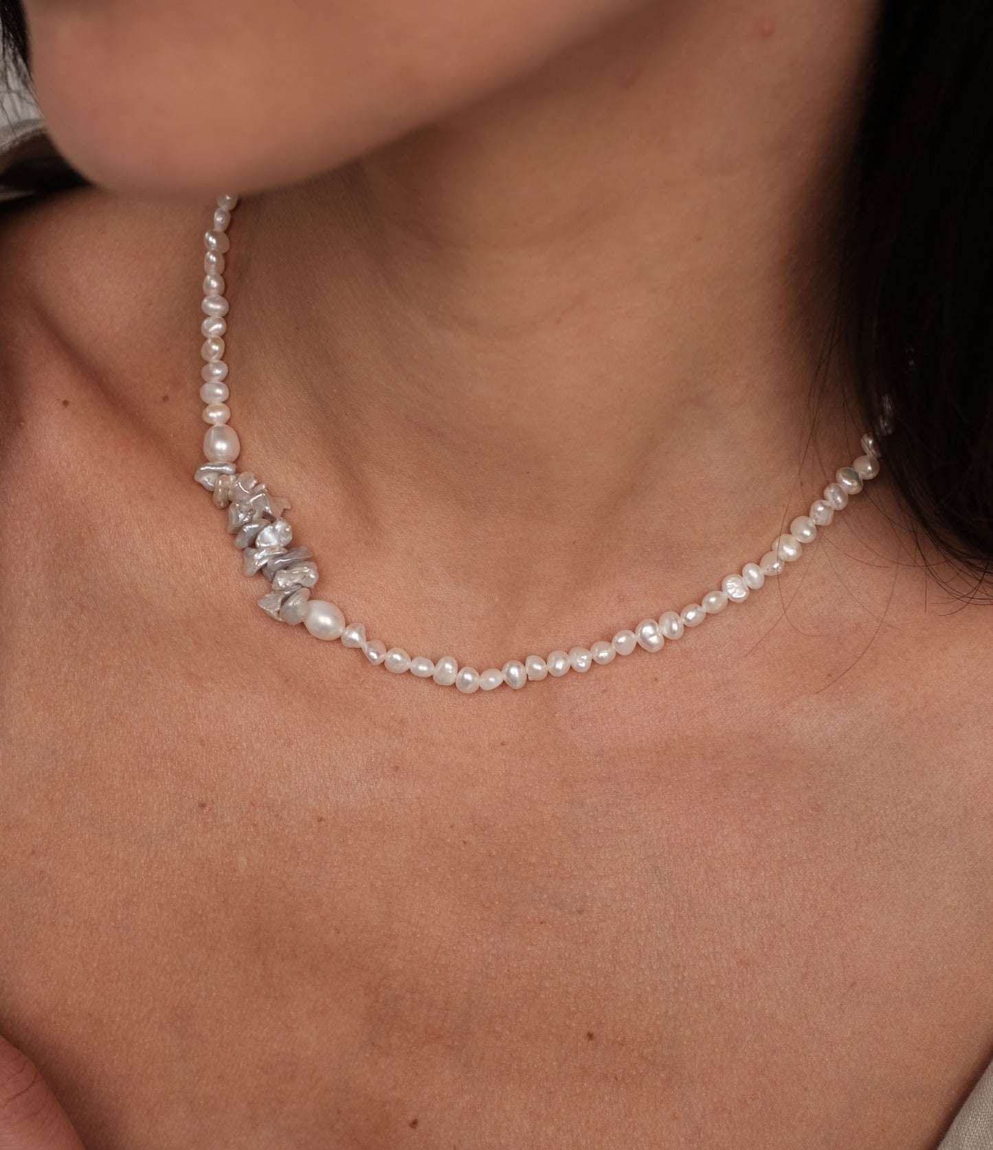 Natural pearl necklace Karoline