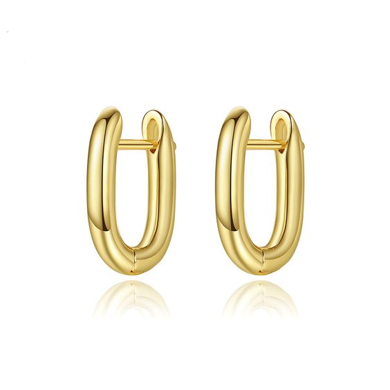 Earrings "Oval hoops"