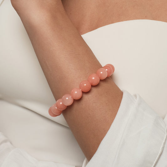 Natural jadeite bracelet "Peach"