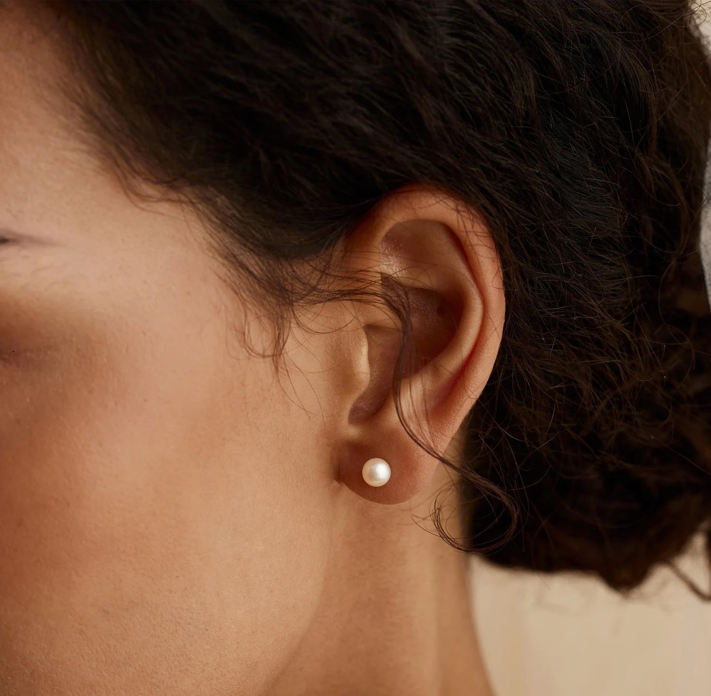 925 sterling silver earrings with natural pearls "5mm"