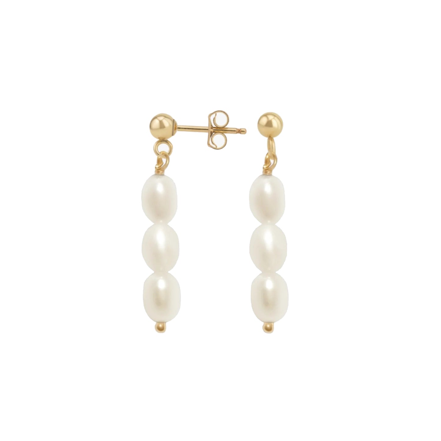 925 sterling silver earrings with natural pearls