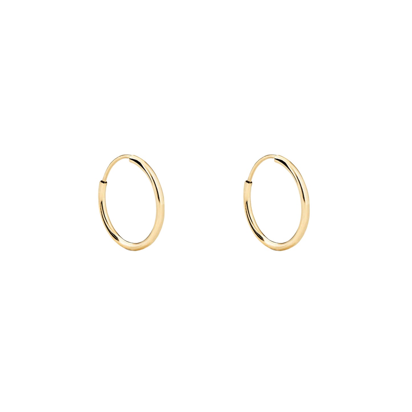 Sterling silver gold plated earrings "9mm"